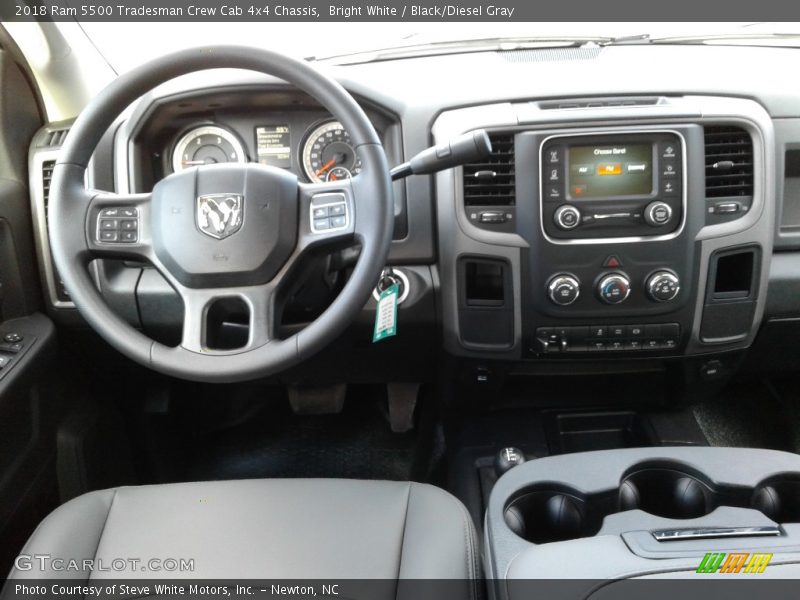 Bright White / Black/Diesel Gray 2018 Ram 5500 Tradesman Crew Cab 4x4 Chassis