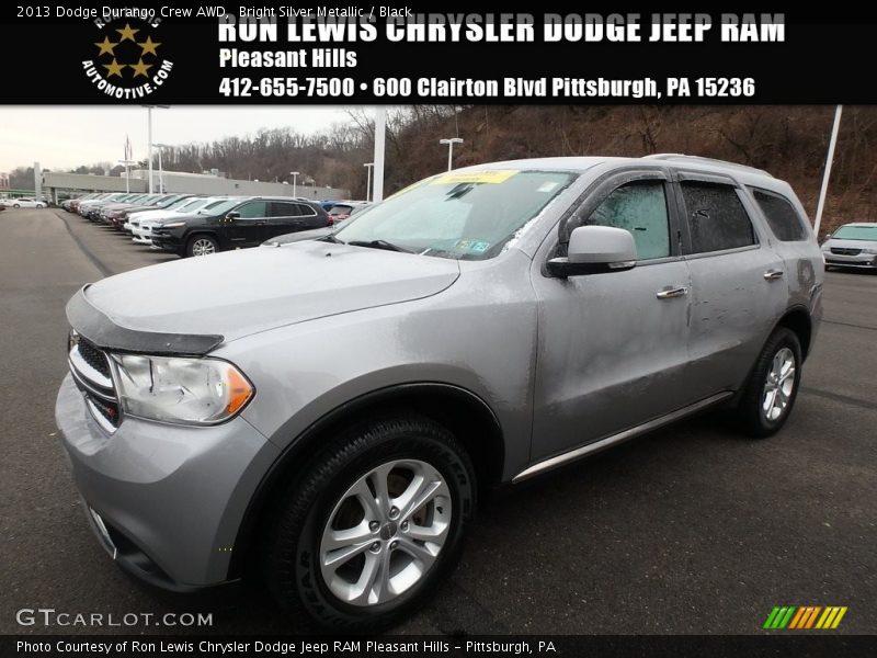 Bright Silver Metallic / Black 2013 Dodge Durango Crew AWD