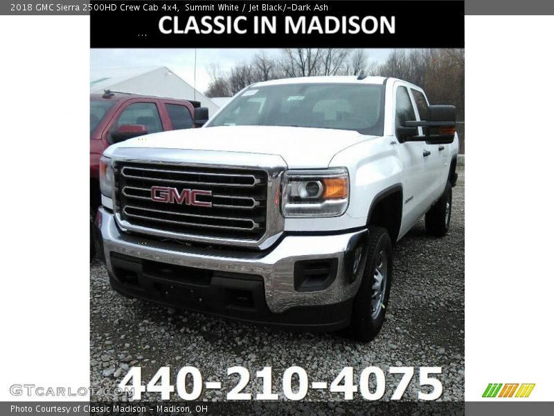 Summit White / Jet Black/­Dark Ash 2018 GMC Sierra 2500HD Crew Cab 4x4