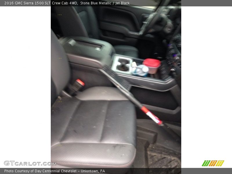 Stone Blue Metallic / Jet Black 2016 GMC Sierra 1500 SLT Crew Cab 4WD