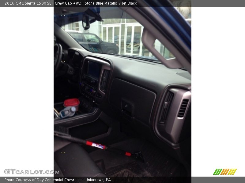 Stone Blue Metallic / Jet Black 2016 GMC Sierra 1500 SLT Crew Cab 4WD