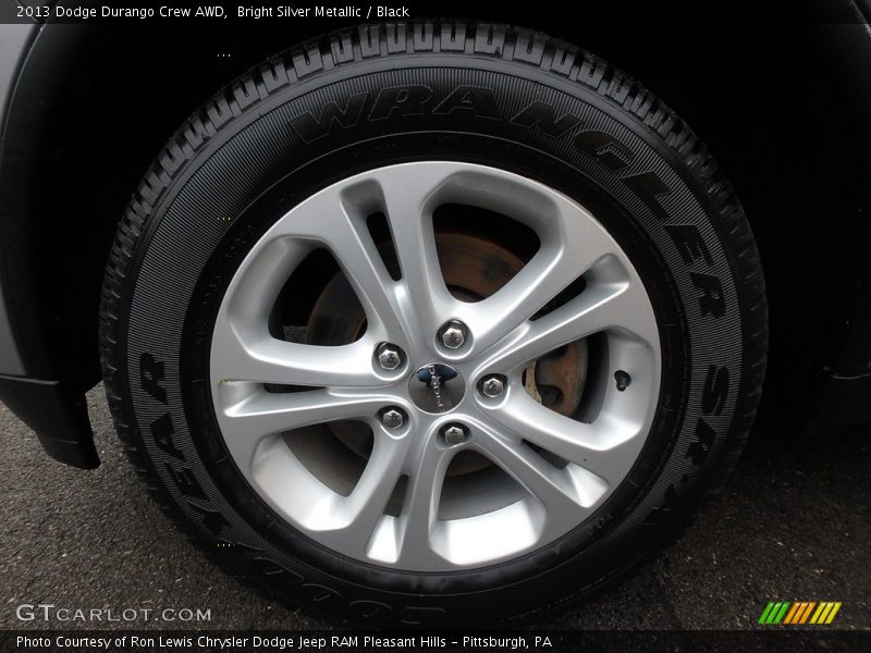 Bright Silver Metallic / Black 2013 Dodge Durango Crew AWD