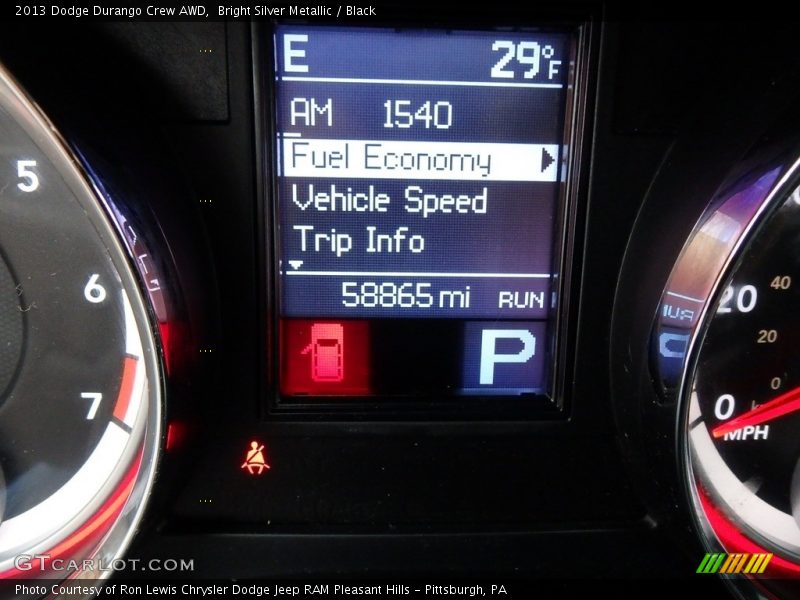 Bright Silver Metallic / Black 2013 Dodge Durango Crew AWD