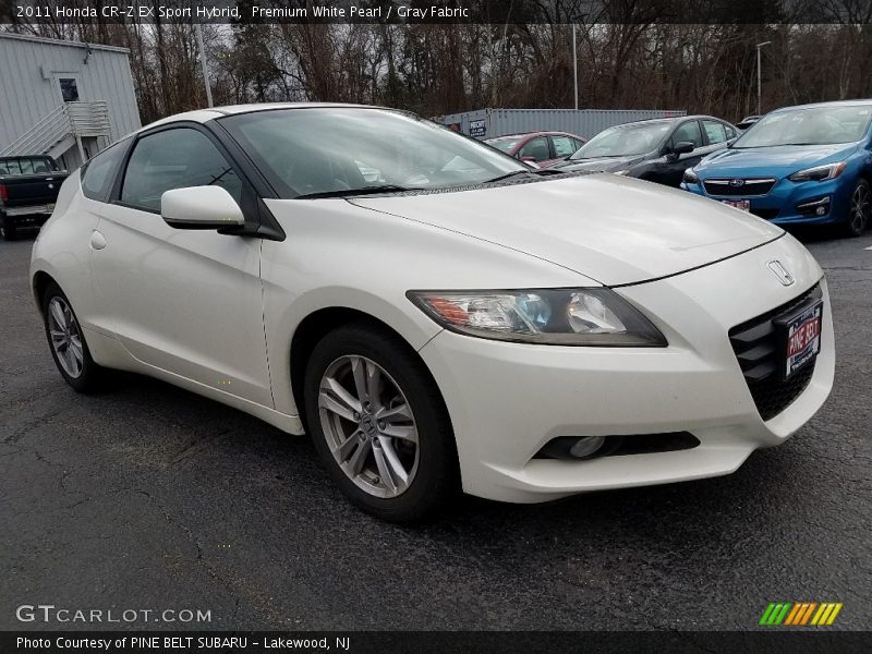 Premium White Pearl / Gray Fabric 2011 Honda CR-Z EX Sport Hybrid