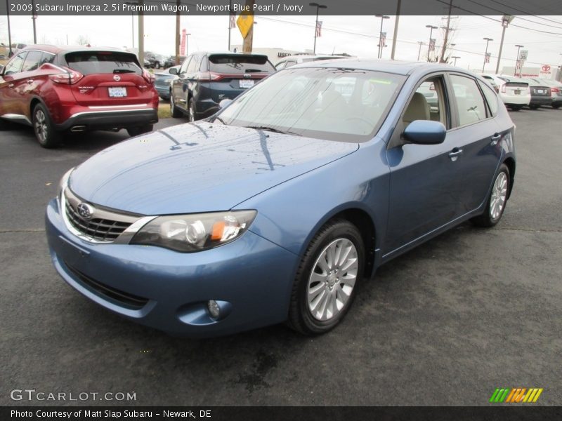 Newport Blue Pearl / Ivory 2009 Subaru Impreza 2.5i Premium Wagon