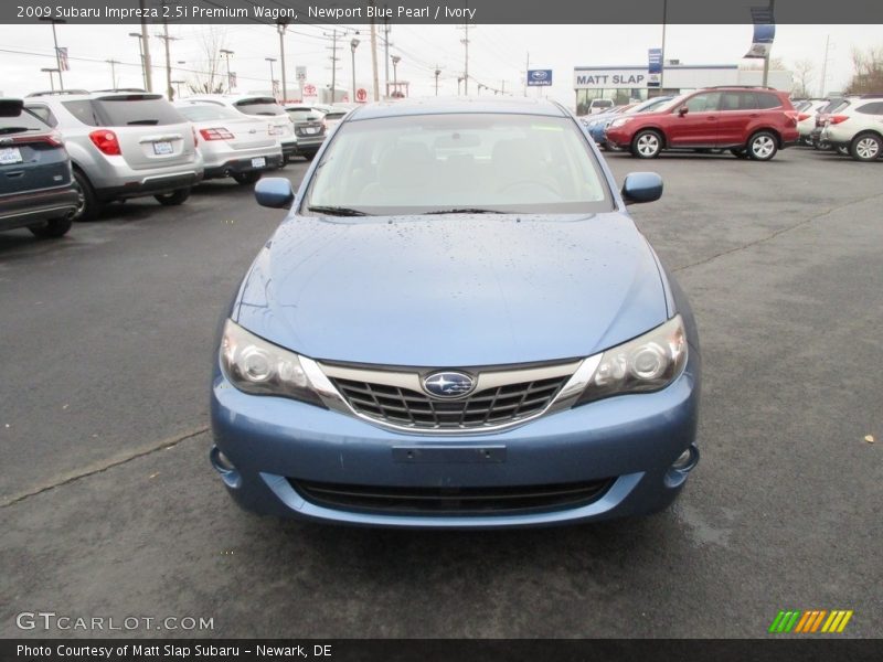 Newport Blue Pearl / Ivory 2009 Subaru Impreza 2.5i Premium Wagon