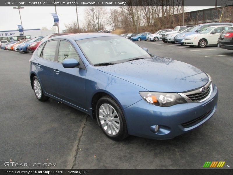 Newport Blue Pearl / Ivory 2009 Subaru Impreza 2.5i Premium Wagon