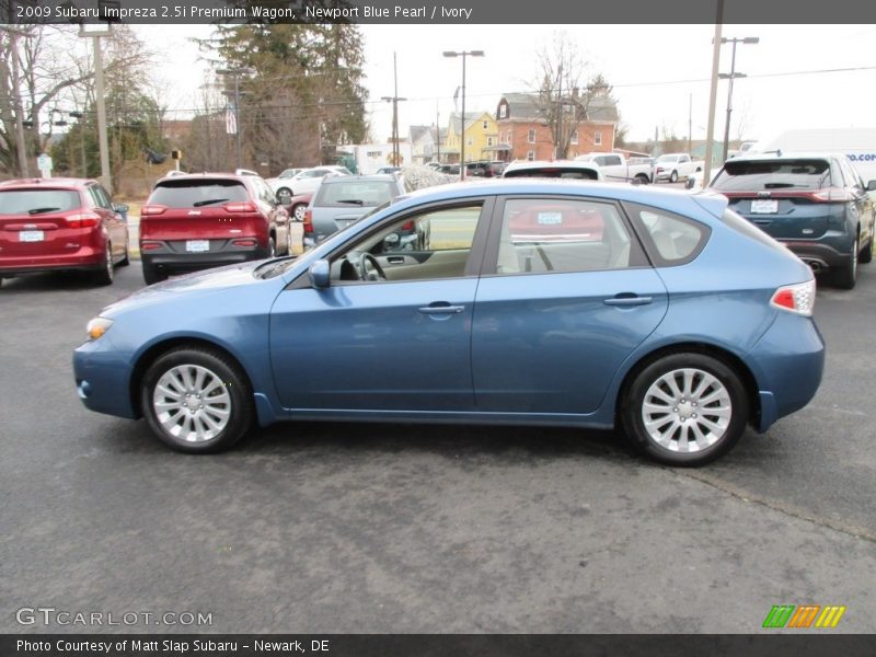 Newport Blue Pearl / Ivory 2009 Subaru Impreza 2.5i Premium Wagon