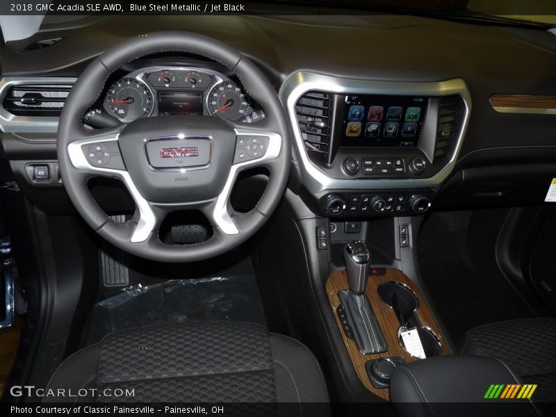 Blue Steel Metallic / Jet Black 2018 GMC Acadia SLE AWD