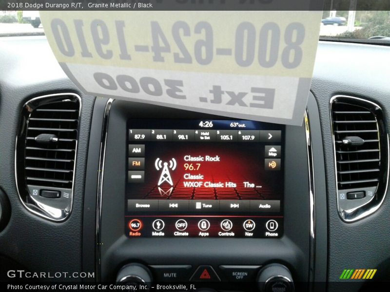 Granite Metallic / Black 2018 Dodge Durango R/T