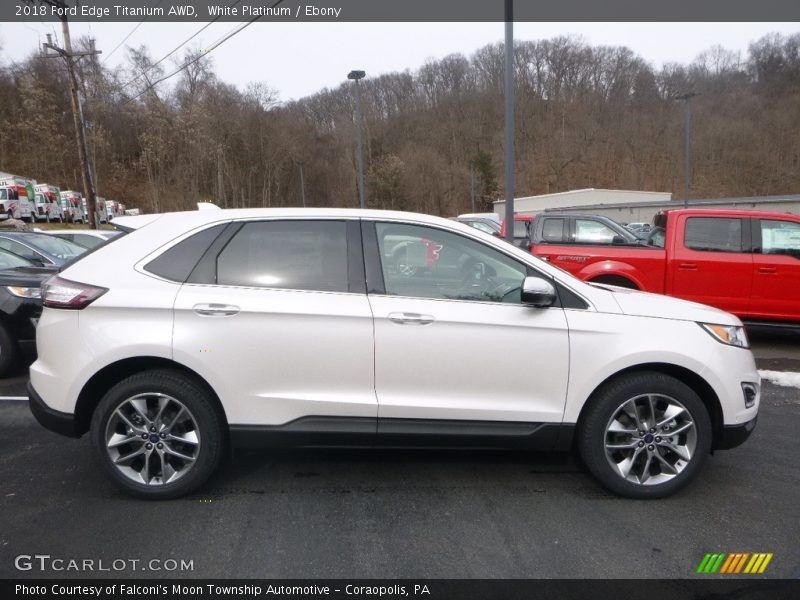 White Platinum / Ebony 2018 Ford Edge Titanium AWD