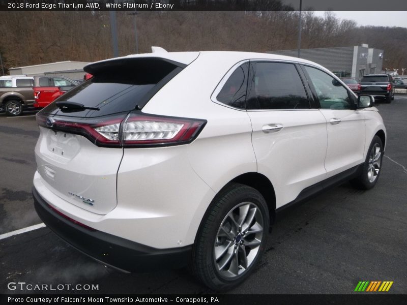White Platinum / Ebony 2018 Ford Edge Titanium AWD