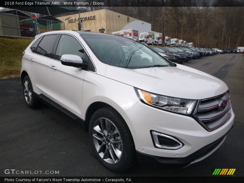 White Platinum / Ebony 2018 Ford Edge Titanium AWD