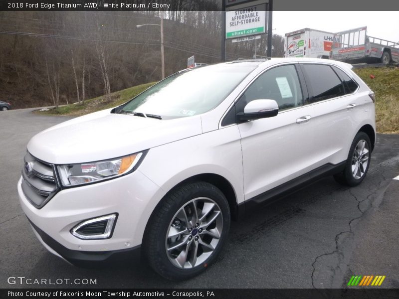 White Platinum / Ebony 2018 Ford Edge Titanium AWD