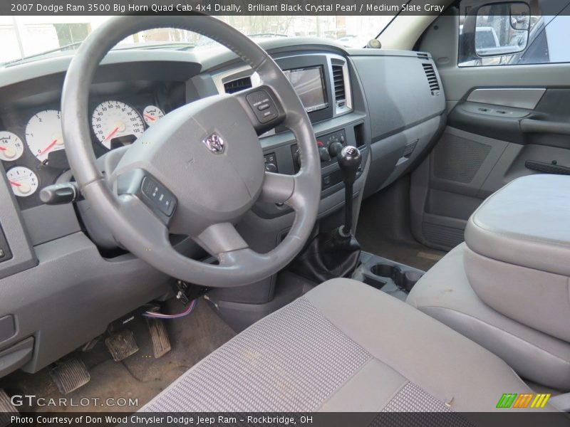 Brilliant Black Crystal Pearl / Medium Slate Gray 2007 Dodge Ram 3500 Big Horn Quad Cab 4x4 Dually