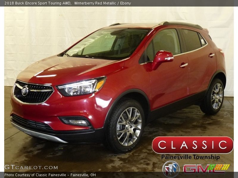 Winterberry Red Metallic / Ebony 2018 Buick Encore Sport Touring AWD