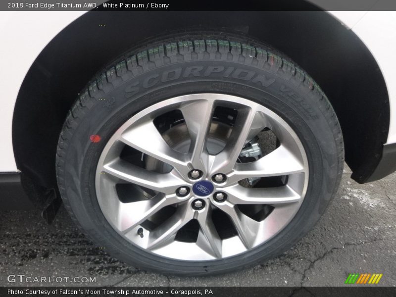 White Platinum / Ebony 2018 Ford Edge Titanium AWD
