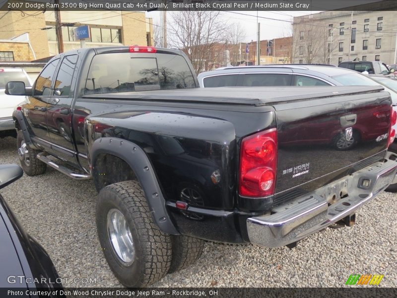 Brilliant Black Crystal Pearl / Medium Slate Gray 2007 Dodge Ram 3500 Big Horn Quad Cab 4x4 Dually