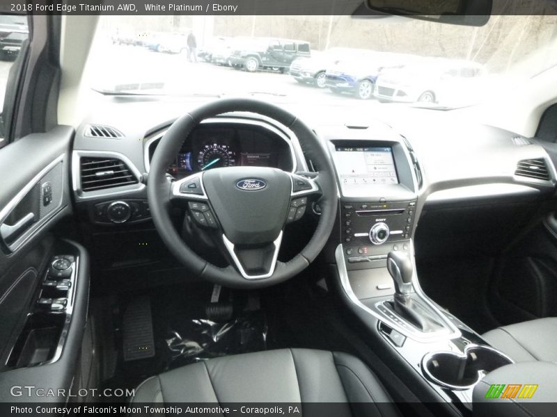 White Platinum / Ebony 2018 Ford Edge Titanium AWD