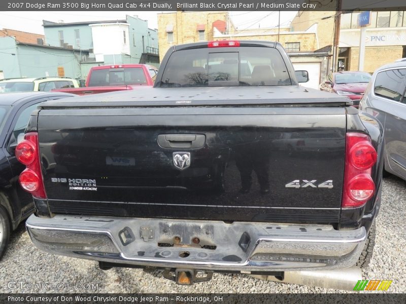 Brilliant Black Crystal Pearl / Medium Slate Gray 2007 Dodge Ram 3500 Big Horn Quad Cab 4x4 Dually