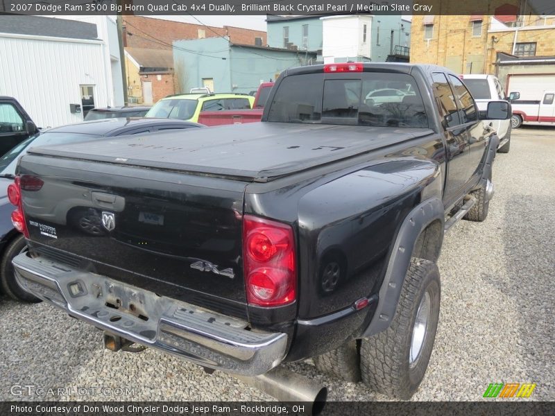 Brilliant Black Crystal Pearl / Medium Slate Gray 2007 Dodge Ram 3500 Big Horn Quad Cab 4x4 Dually