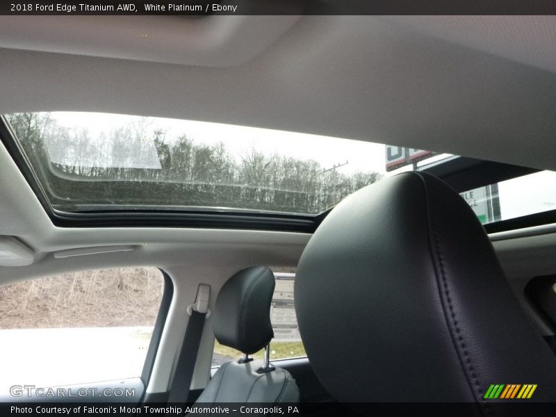 White Platinum / Ebony 2018 Ford Edge Titanium AWD