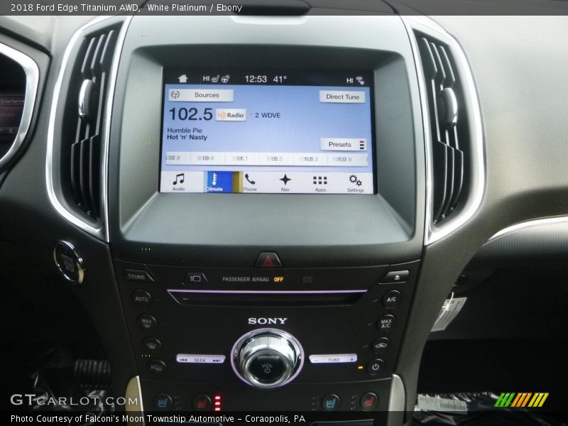White Platinum / Ebony 2018 Ford Edge Titanium AWD