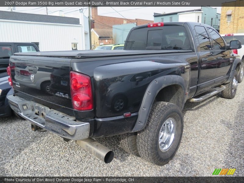 Brilliant Black Crystal Pearl / Medium Slate Gray 2007 Dodge Ram 3500 Big Horn Quad Cab 4x4 Dually