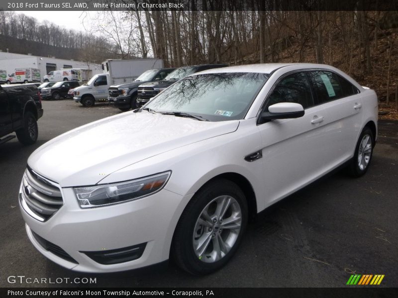 White Platinum / Charcoal Black 2018 Ford Taurus SEL AWD