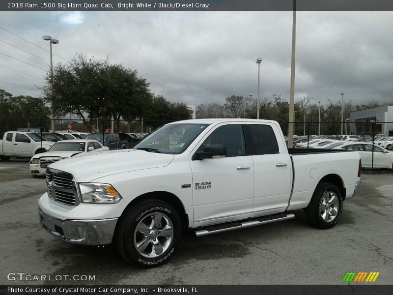 Bright White / Black/Diesel Gray 2018 Ram 1500 Big Horn Quad Cab