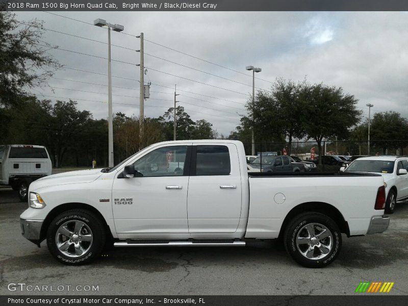 Bright White / Black/Diesel Gray 2018 Ram 1500 Big Horn Quad Cab