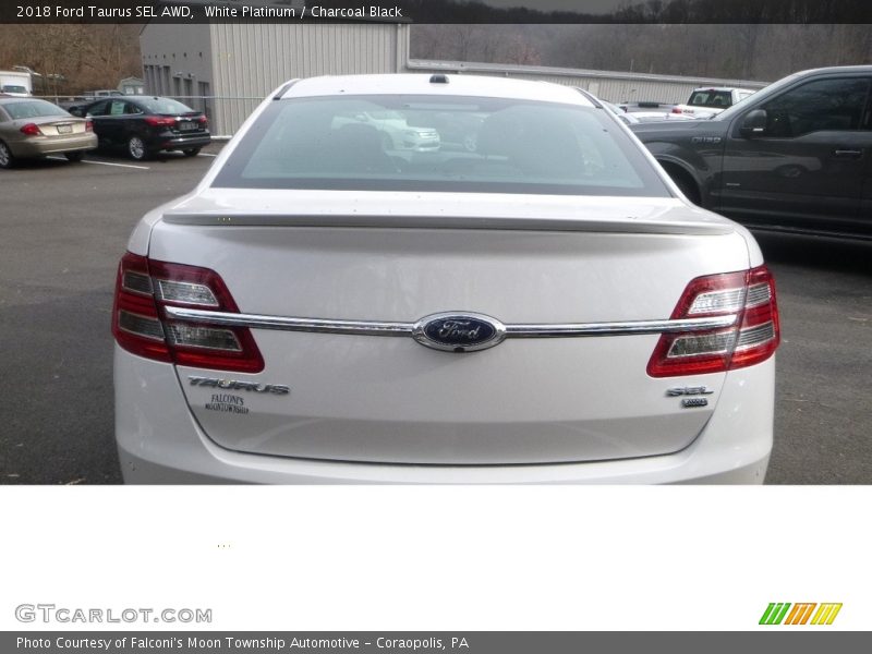 White Platinum / Charcoal Black 2018 Ford Taurus SEL AWD