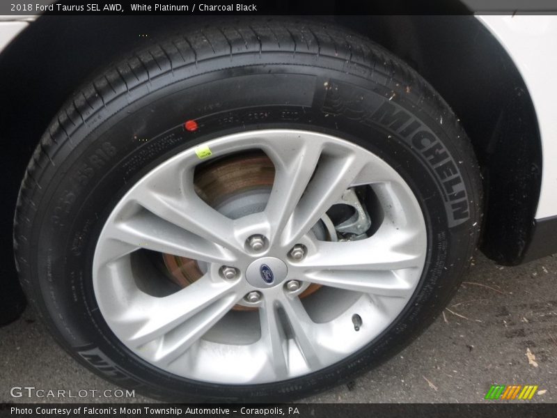 White Platinum / Charcoal Black 2018 Ford Taurus SEL AWD