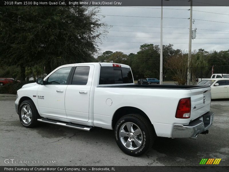 Bright White / Black/Diesel Gray 2018 Ram 1500 Big Horn Quad Cab