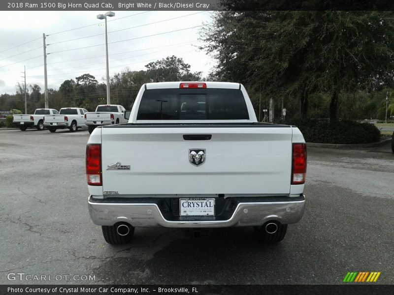Bright White / Black/Diesel Gray 2018 Ram 1500 Big Horn Quad Cab