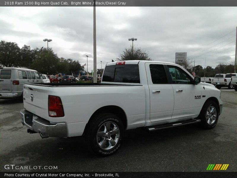 Bright White / Black/Diesel Gray 2018 Ram 1500 Big Horn Quad Cab