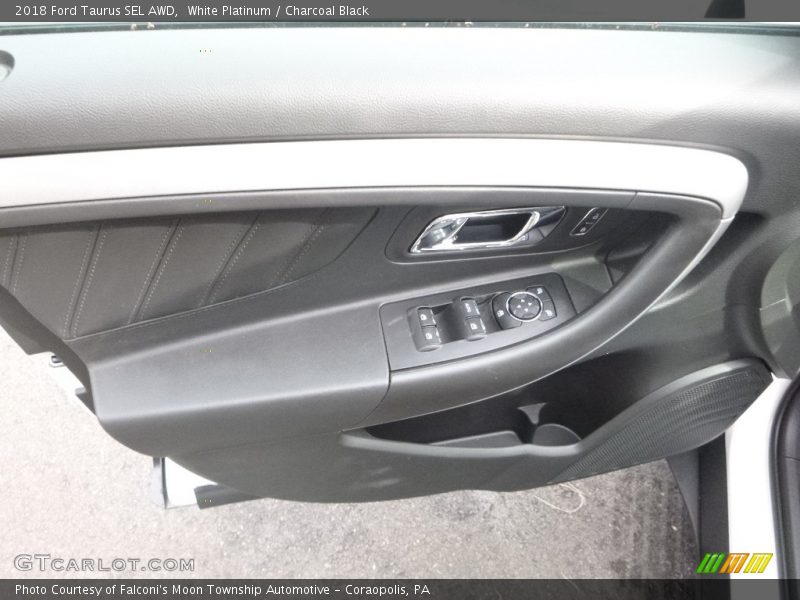 White Platinum / Charcoal Black 2018 Ford Taurus SEL AWD
