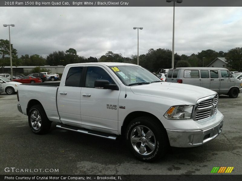 Bright White / Black/Diesel Gray 2018 Ram 1500 Big Horn Quad Cab