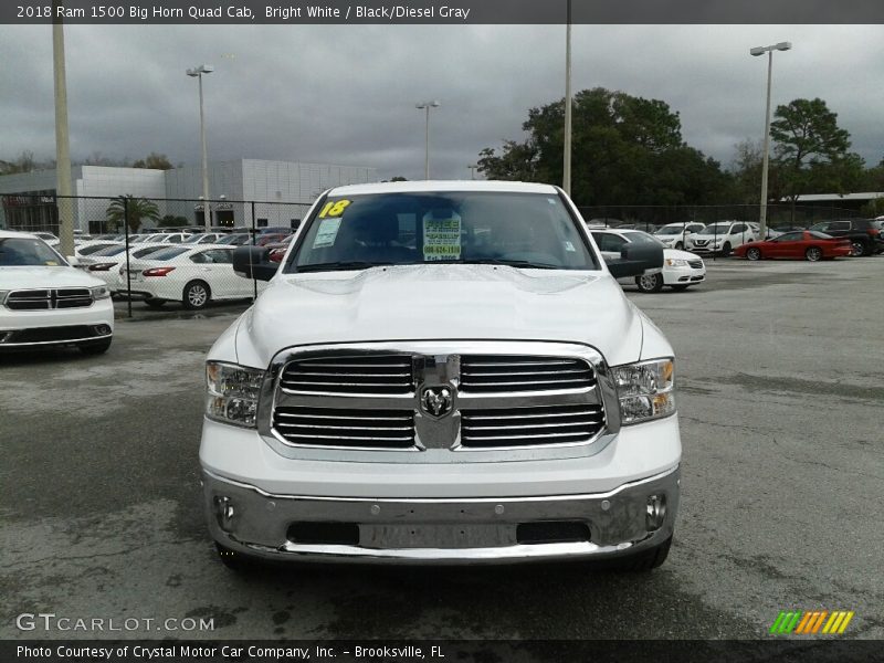 Bright White / Black/Diesel Gray 2018 Ram 1500 Big Horn Quad Cab