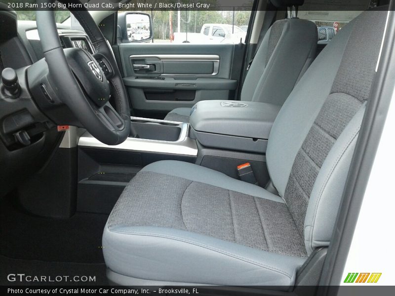 Bright White / Black/Diesel Gray 2018 Ram 1500 Big Horn Quad Cab