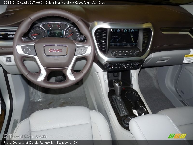Quicksilver Metallic / Cocoa/Light Ash Gray 2018 GMC Acadia SLT AWD