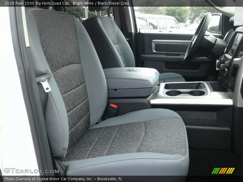 Bright White / Black/Diesel Gray 2018 Ram 1500 Big Horn Quad Cab