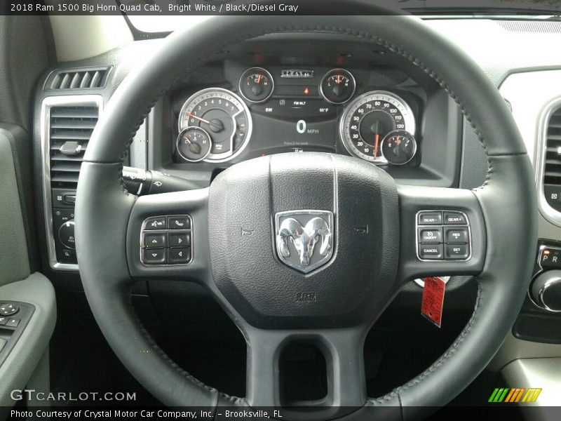 Bright White / Black/Diesel Gray 2018 Ram 1500 Big Horn Quad Cab