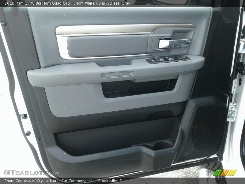 Bright White / Black/Diesel Gray 2018 Ram 1500 Big Horn Quad Cab