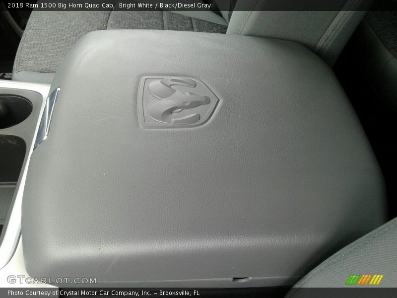 Bright White / Black/Diesel Gray 2018 Ram 1500 Big Horn Quad Cab