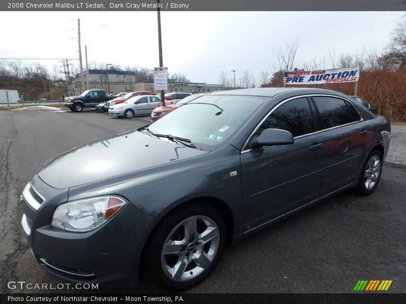 Dark Gray Metallic / Ebony 2008 Chevrolet Malibu LT Sedan