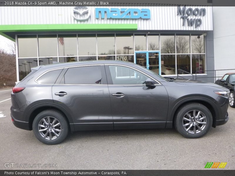 Machine Gray Metallic / Black 2018 Mazda CX-9 Sport AWD