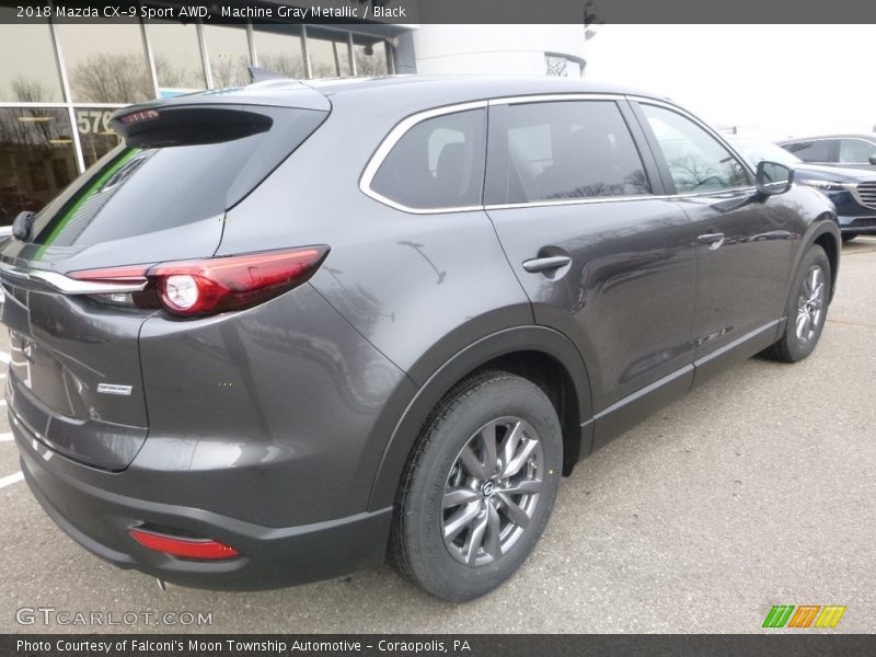 Machine Gray Metallic / Black 2018 Mazda CX-9 Sport AWD