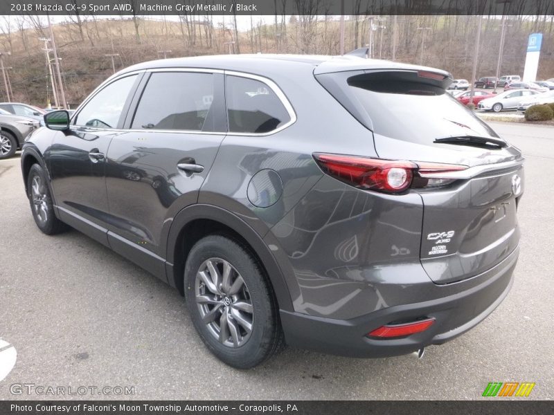 Machine Gray Metallic / Black 2018 Mazda CX-9 Sport AWD