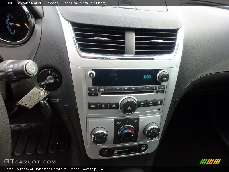 Dark Gray Metallic / Ebony 2008 Chevrolet Malibu LT Sedan